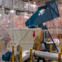 Shredder with Cart Dumper Feed Shredder with Cart Dumper Feed